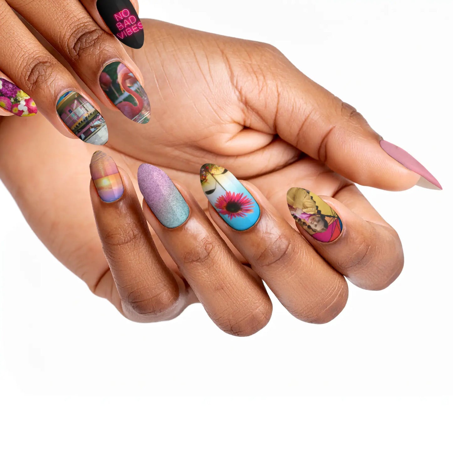 Almond Custom Nail Art Press On Nails (Design Your Own) - Custom Nail Art