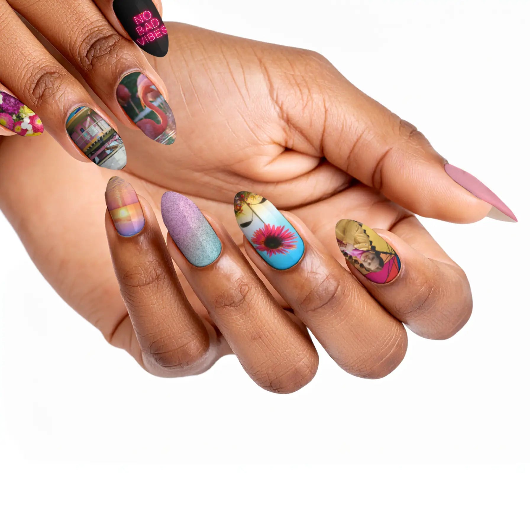 Almond Custom Nail Art Press On Nails (Design Your Own) - Custom Nail Art