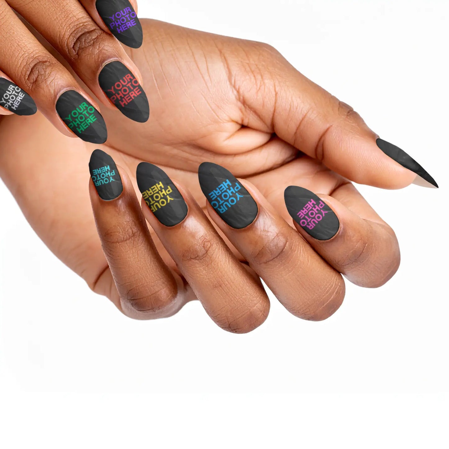 Almond Custom Nail Art Press On Nails (Design Your Own) - Custom Nail Art