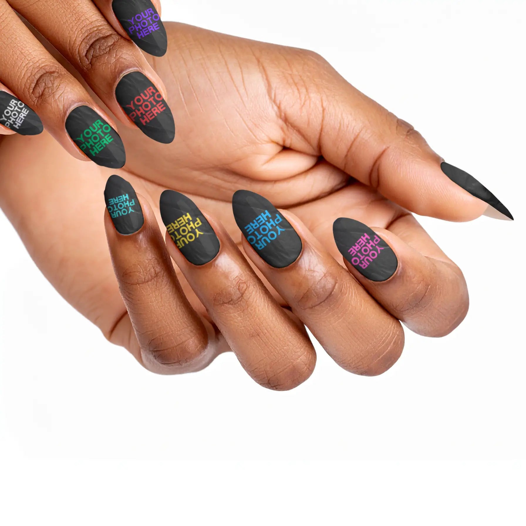 Almond Custom Nail Art Press On Nails (Design Your Own) - Custom Nail Art