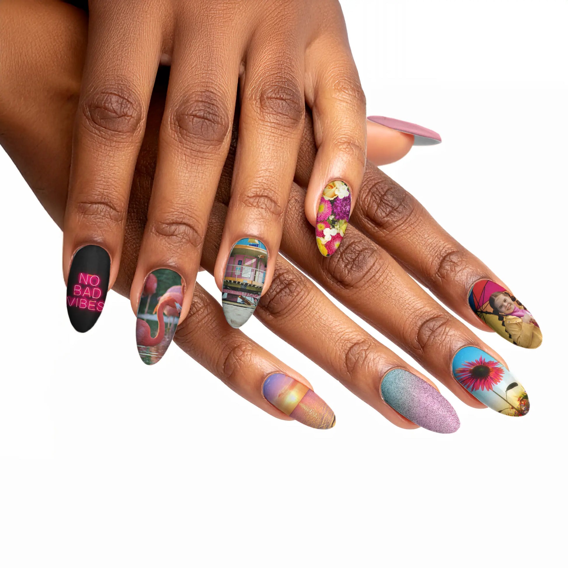 Almond Custom Nail Art Press On Nails (Design Your Own) - Custom Nail Art
