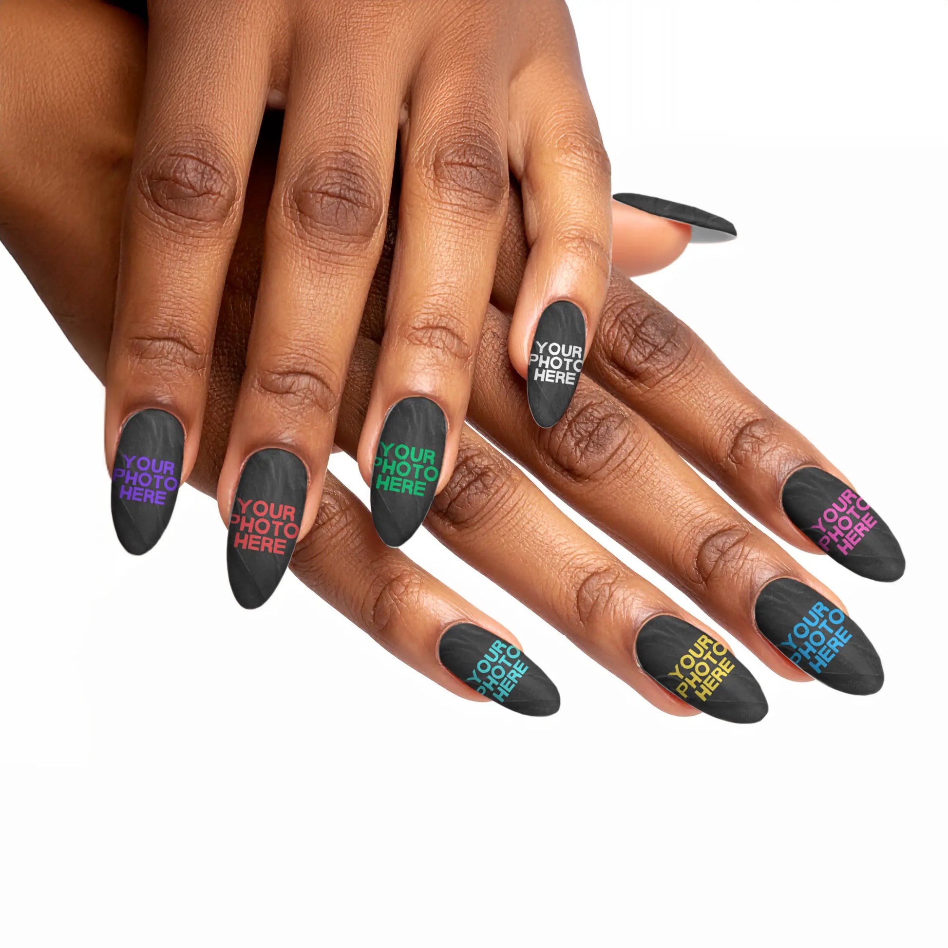Almond Custom Nail Art Press On Nails (Design Your Own) - Custom Nail Art