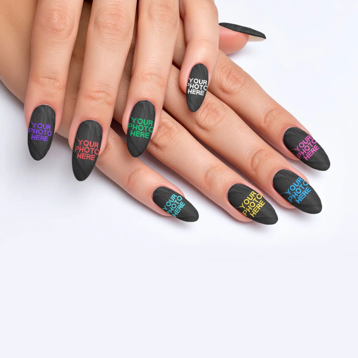 Almond Custom Nail Art Press On Nails (Design Your Own) - Custom Nail Art