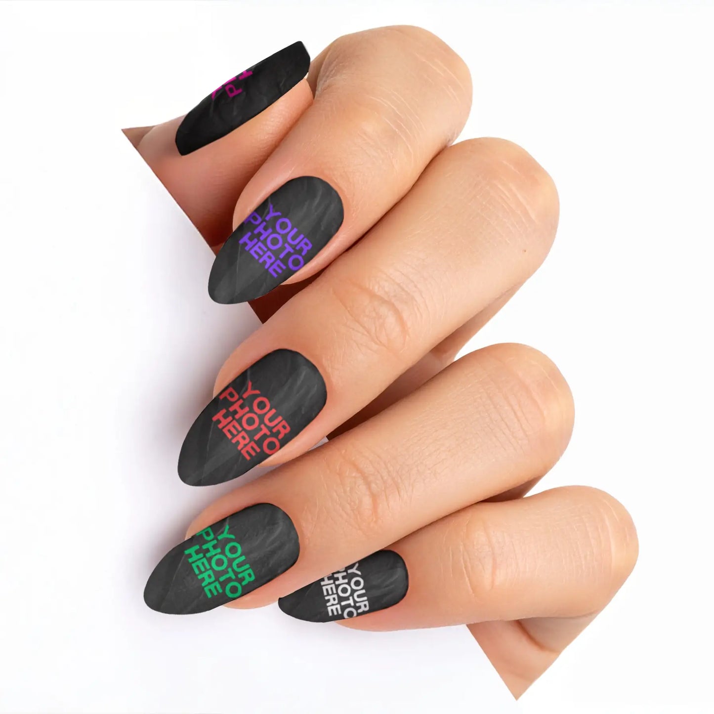 Almond Custom Nail Art Press On Nails (Design Your Own) - Custom Nail Art