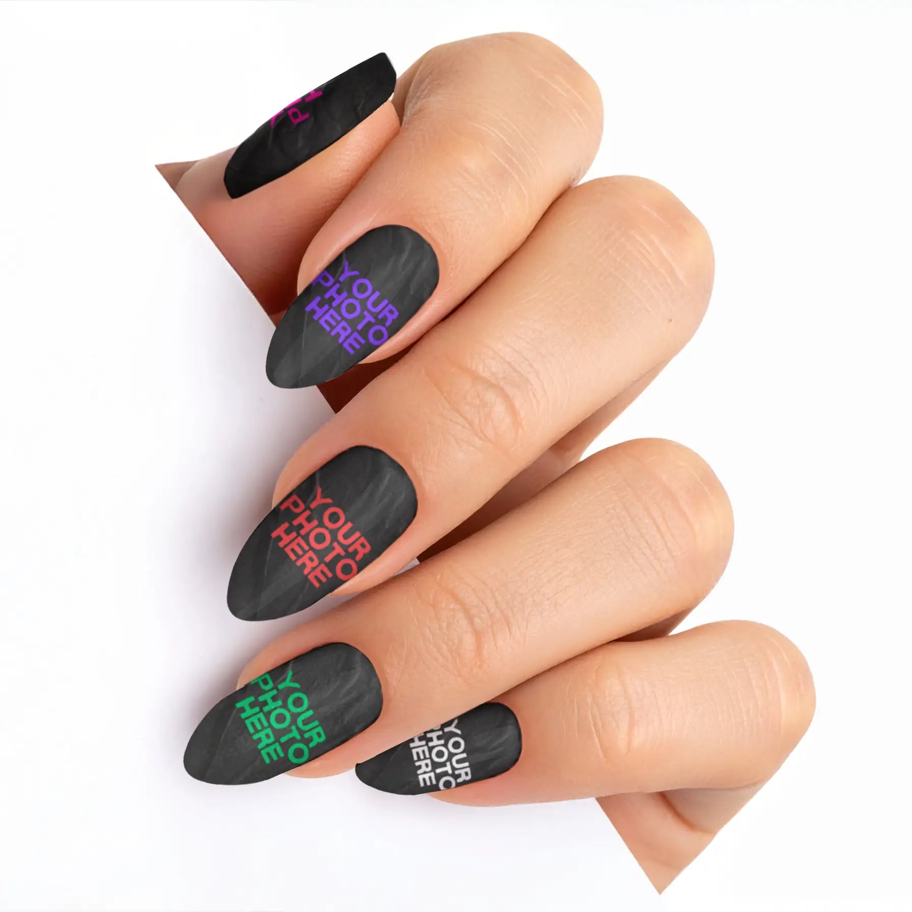 Almond Custom Nail Art Press On Nails (Design Your Own) - Custom Nail Art