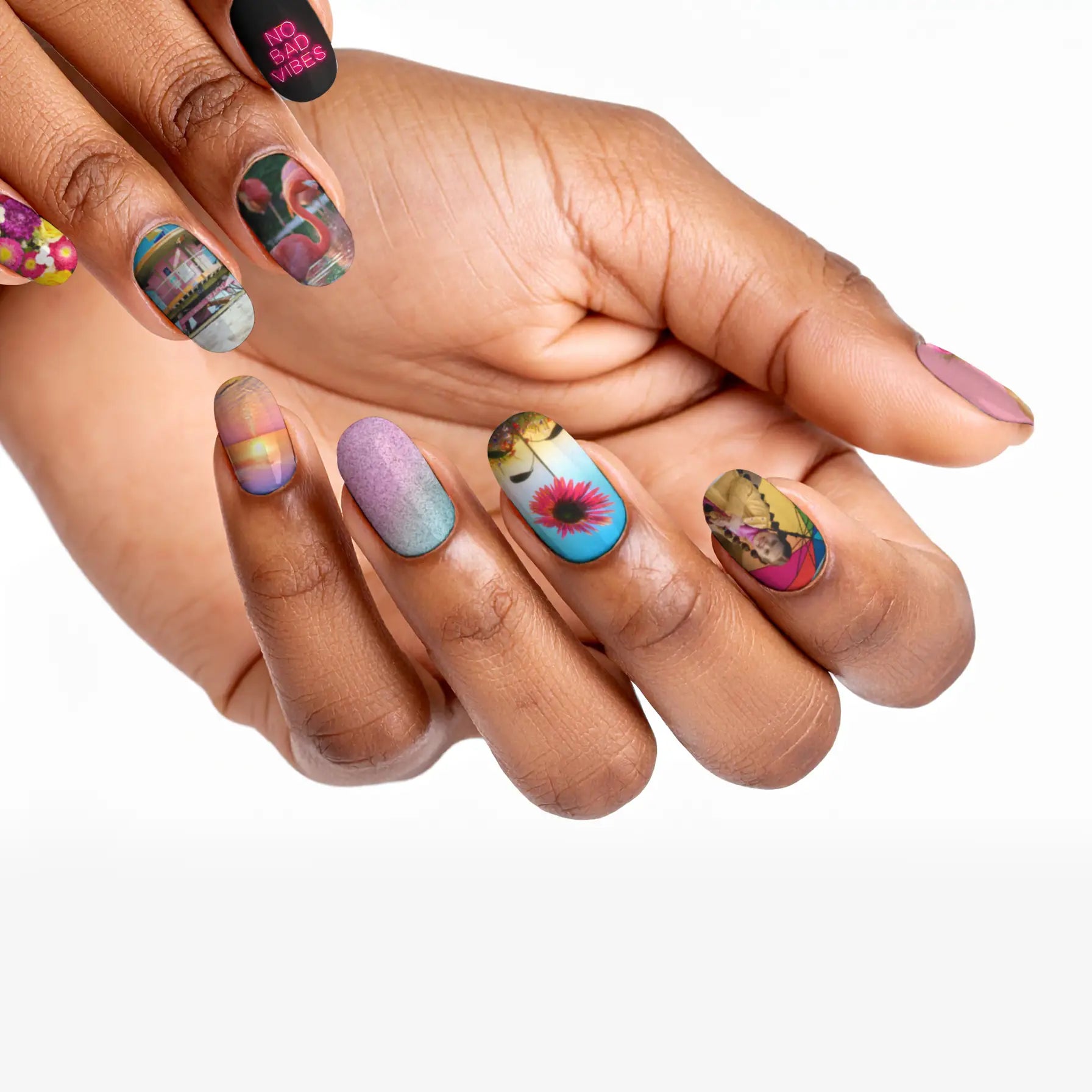 Oval Custom Nail Art Press On Nails (Design Your Own) - Custom Nail Art