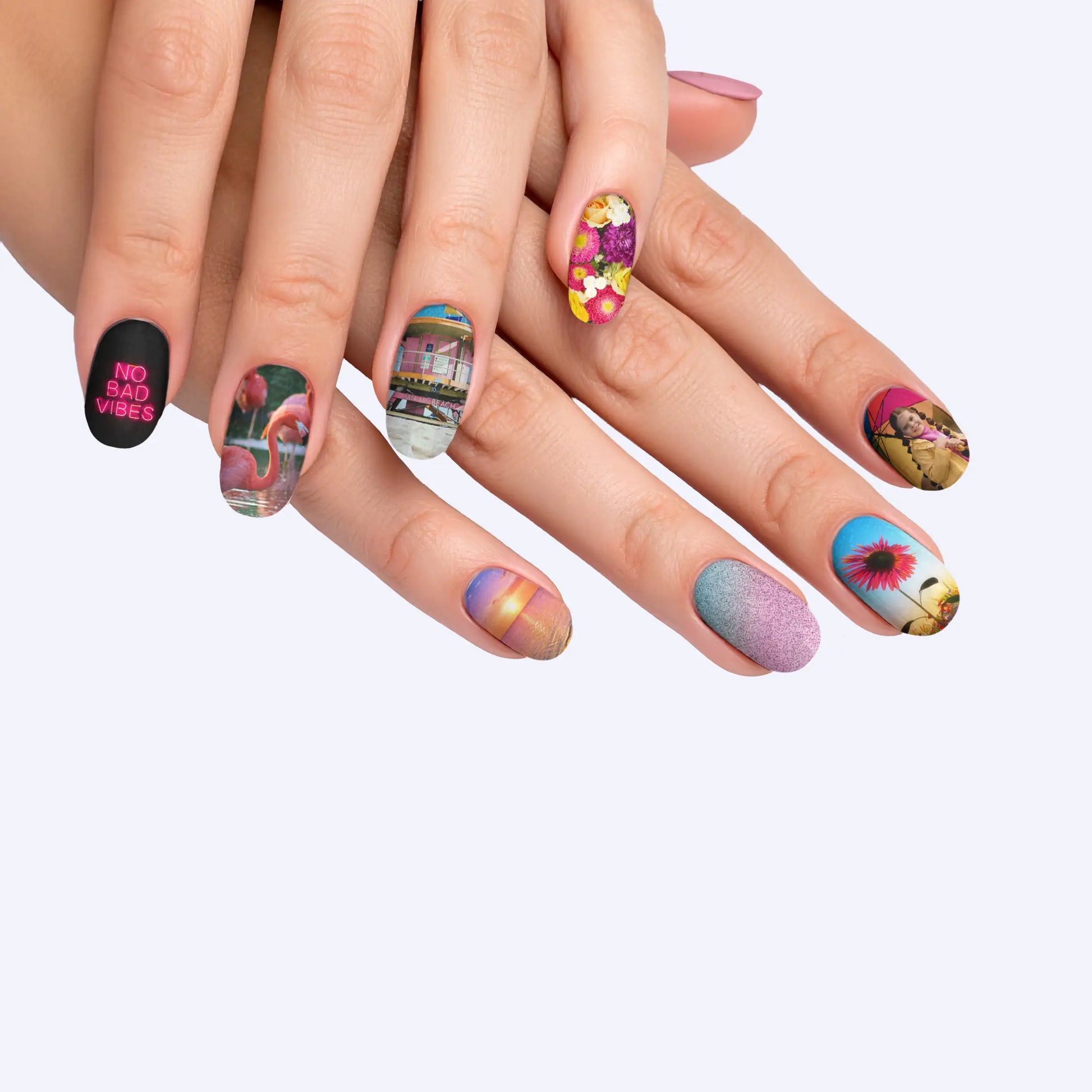 Oval Custom Nail Art Press On Nails (Design Your Own) - Custom Nail Art