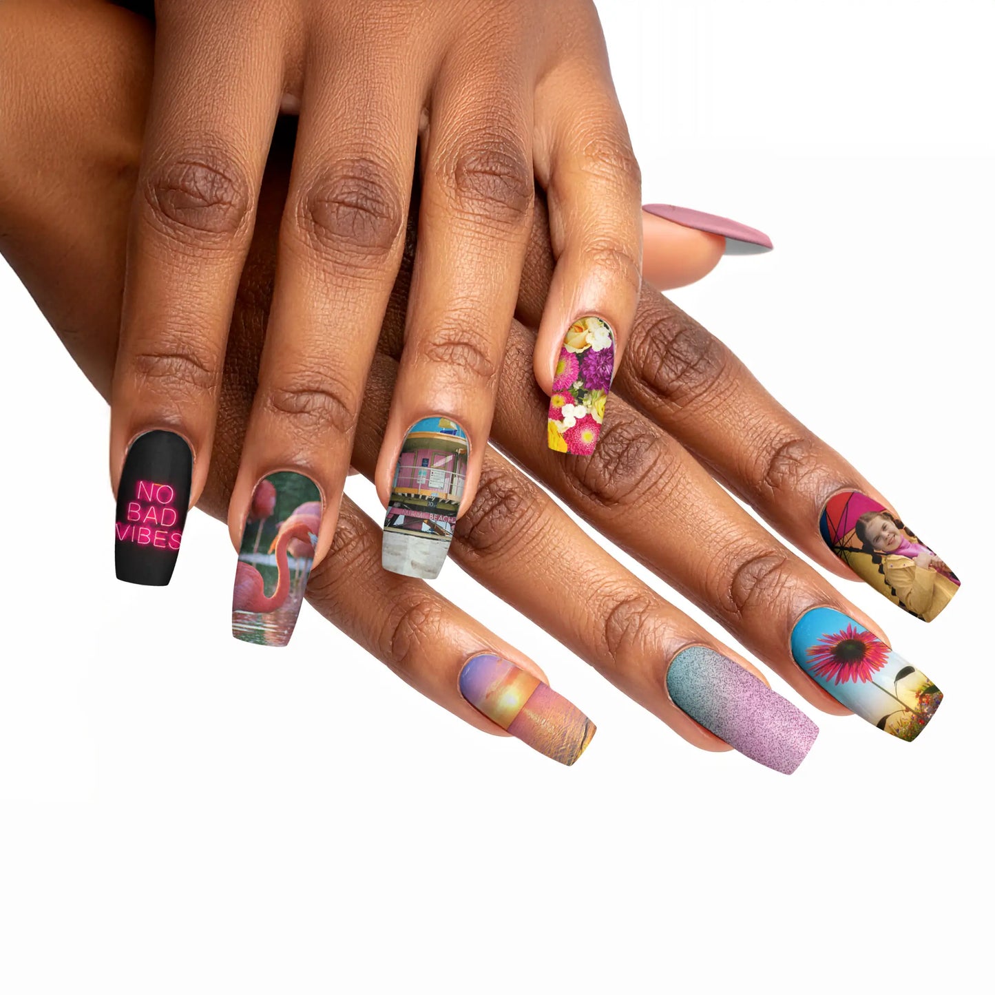 Short Ballerina Custom Nail Art Press On Nails (Design Your Own) - Custom Nail Art