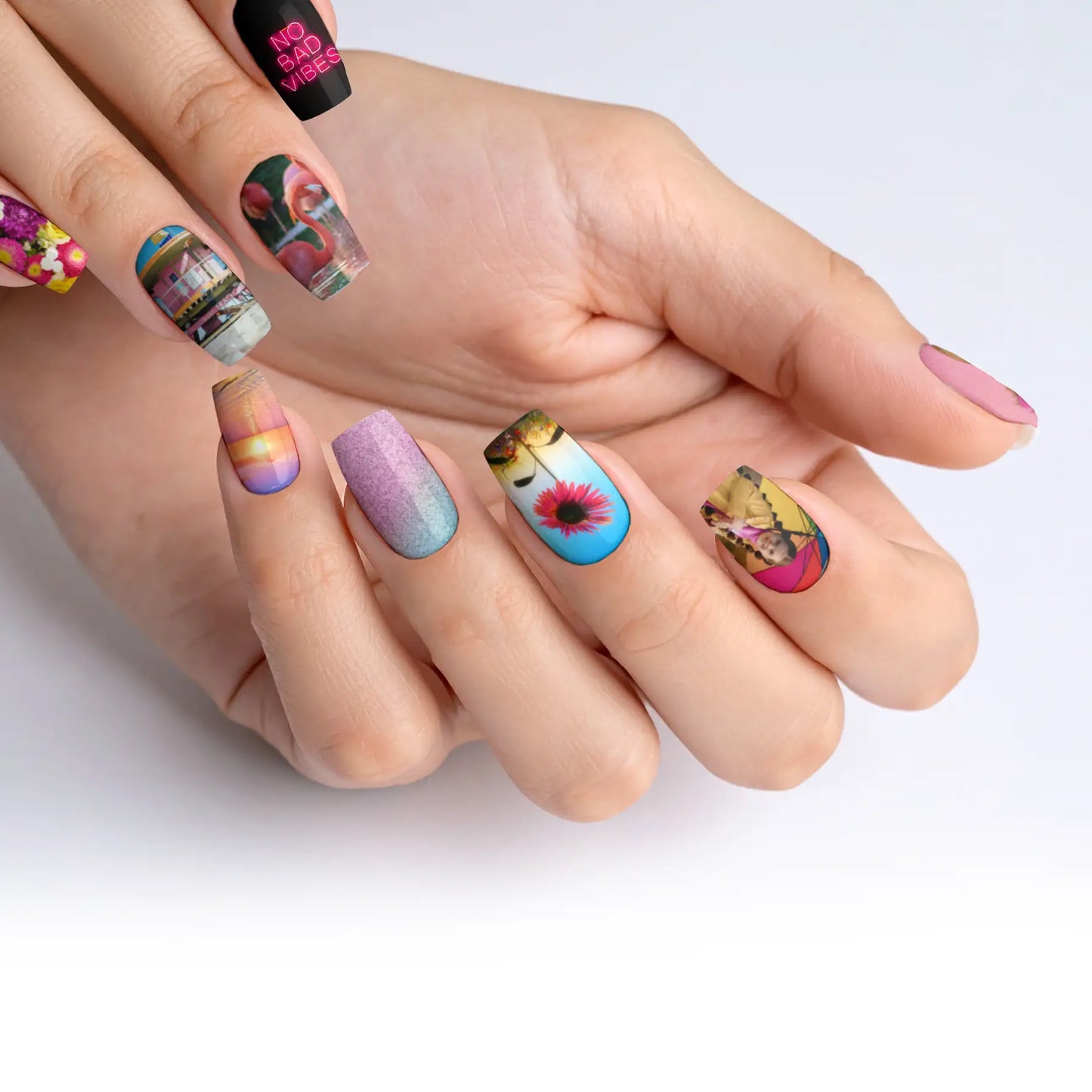 Short Ballerina Custom Nail Art Press On Nails (Design Your Own) - Custom Nail Art