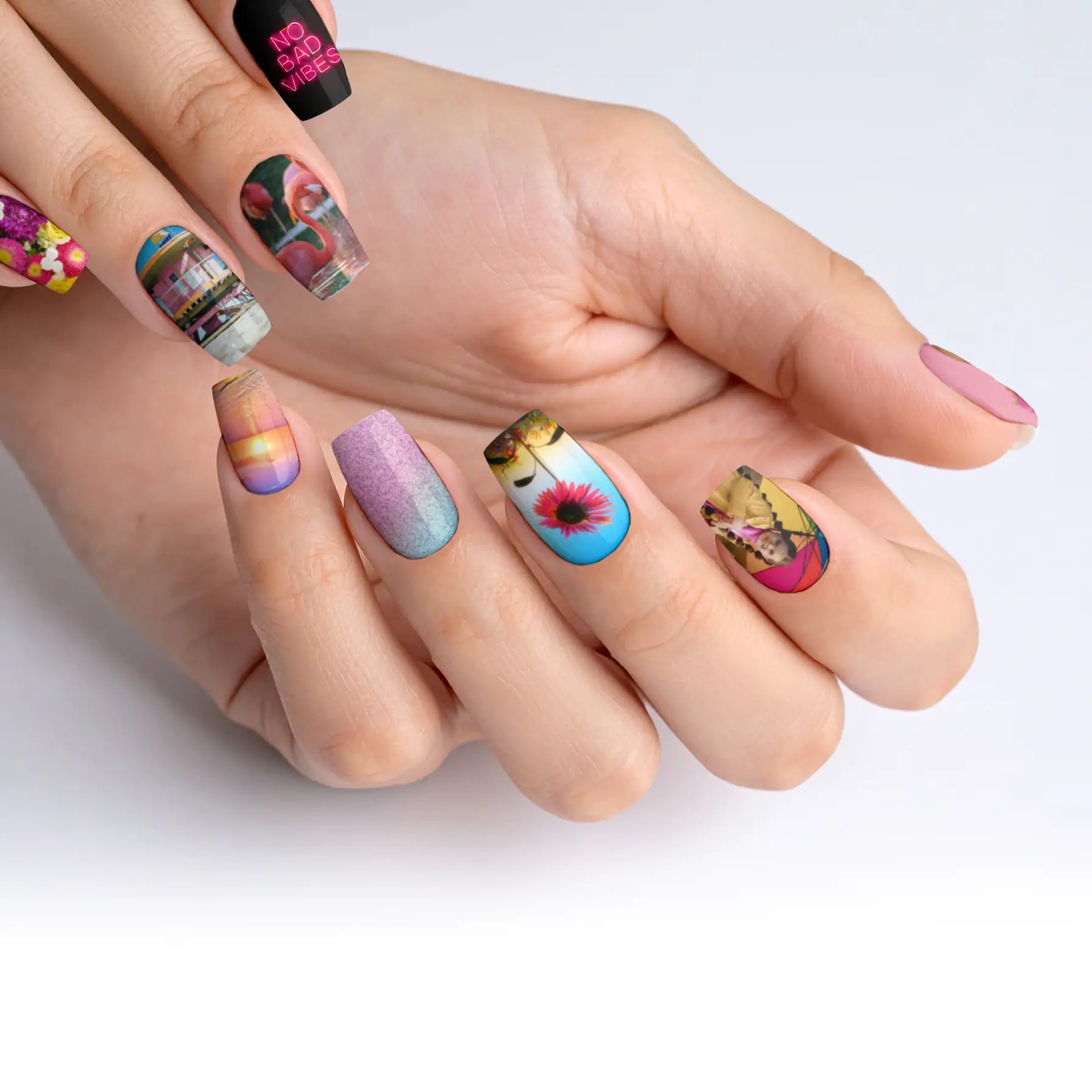 Short Ballerina Custom Nail Art Press On Nails (Design Your Own) - Custom Nail Art