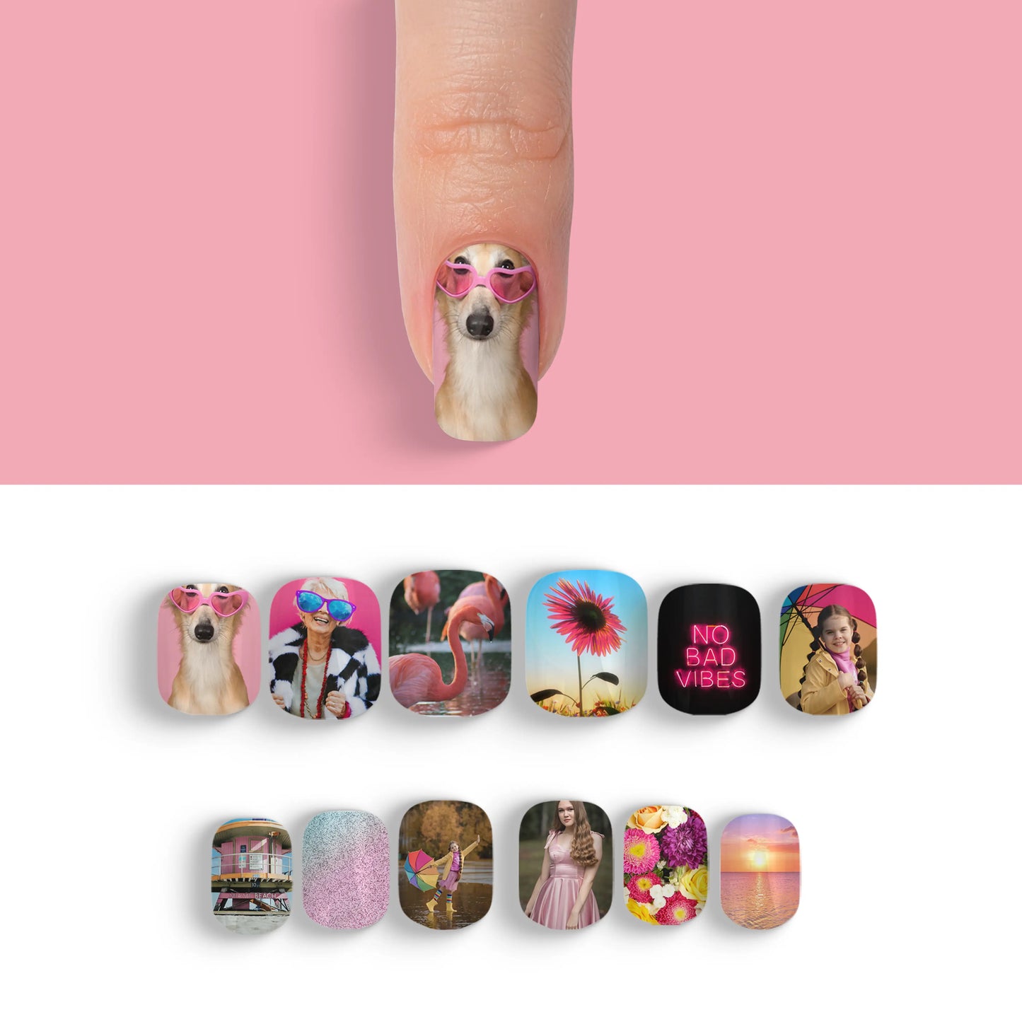 Short Square Custom Nail Art Press On Nails (Design Your Own) - Custom Nail Art