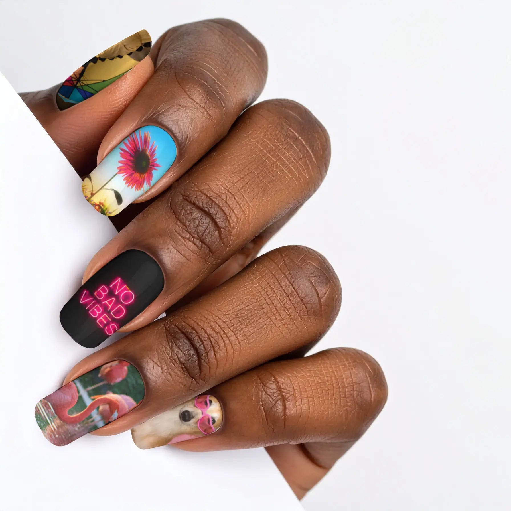 Short Square Custom Nail Art Press On Nails (Design Your Own) - Custom Nail Art