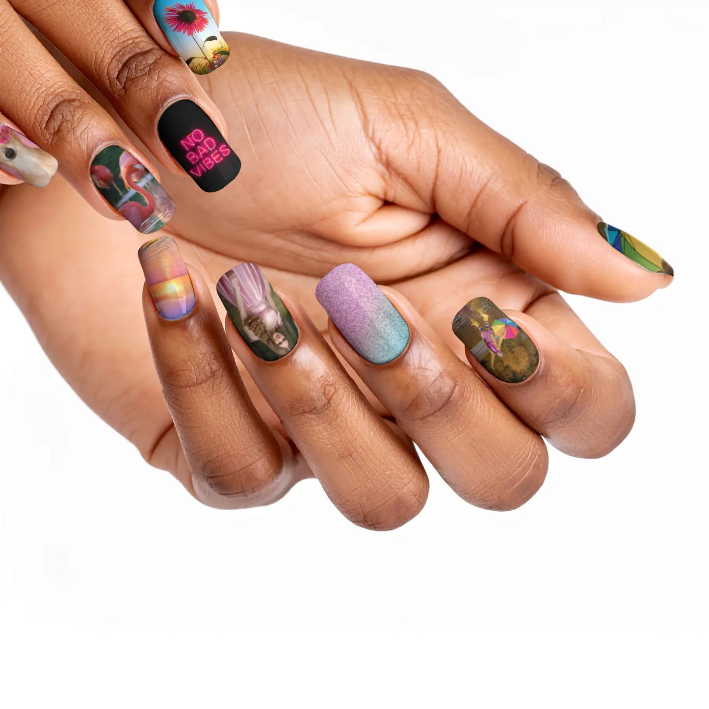 Short Square Custom Nail Art Press On Nails (Design Your Own) - Custom Nail Art