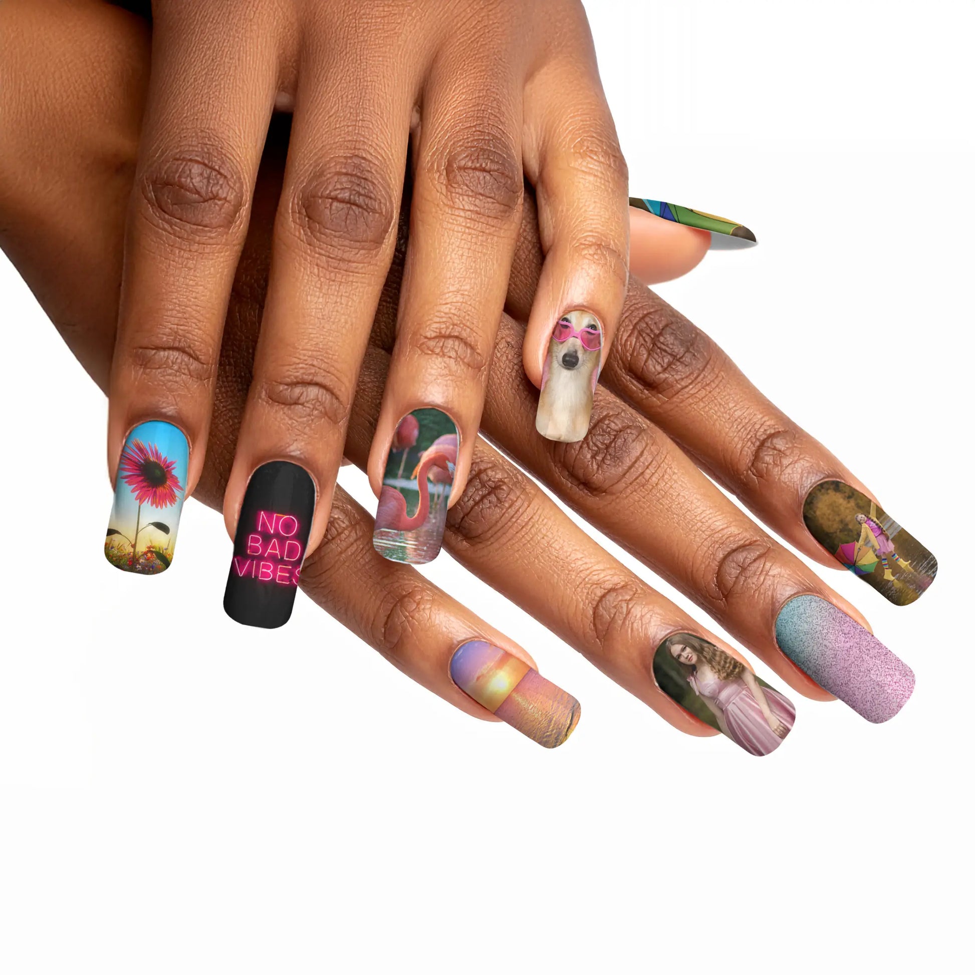 Short Square Custom Nail Art Press On Nails (Design Your Own) - Custom Nail Art