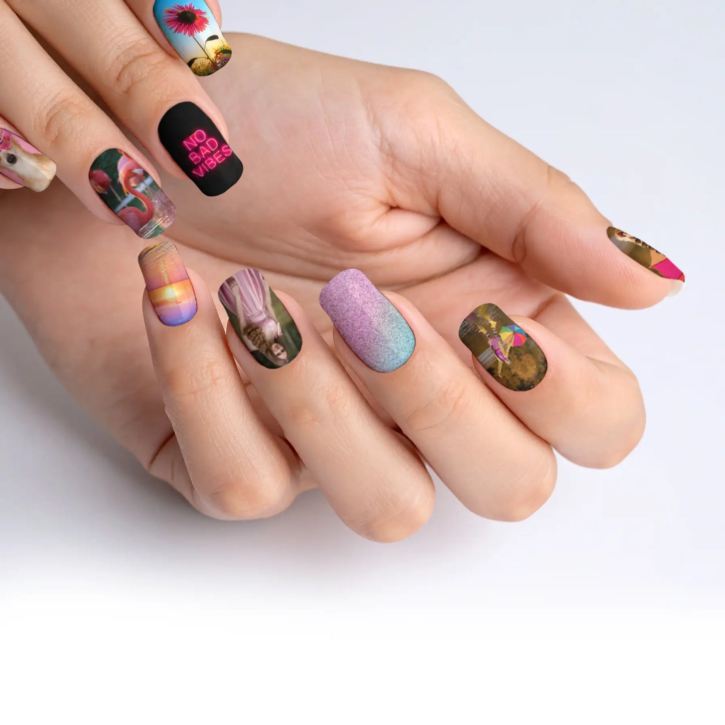 Short Square Custom Nail Art Press On Nails (Design Your Own) - Custom Nail Art