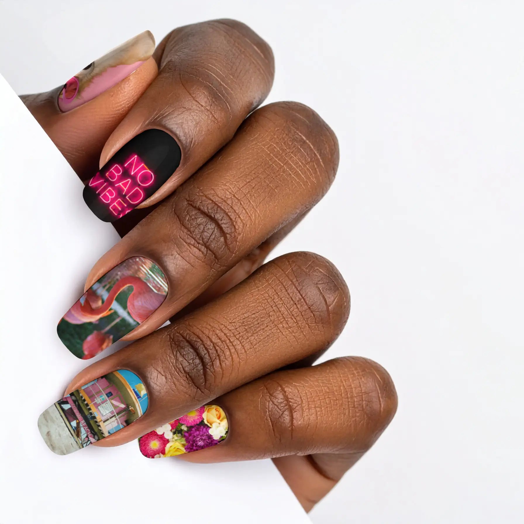 Squoval Custom Nail Art Press On Nails (Design Your Own) - Custom Nail Art