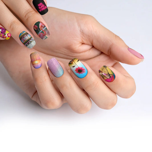 Squoval Custom Nail Art Press On Nails (Design Your Own) - Custom Nail Art